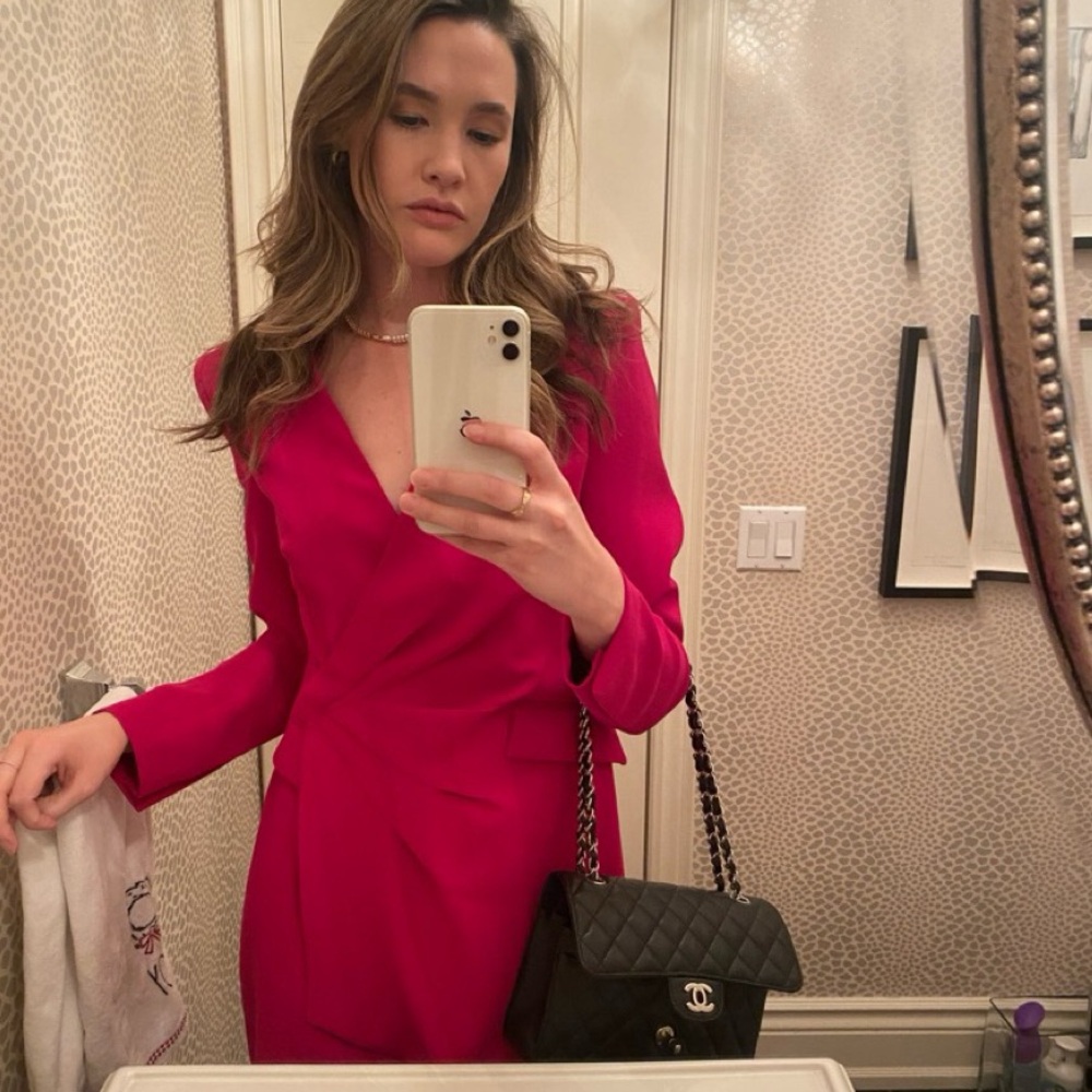 Zara Pink Draped Blazer Dress